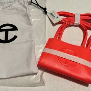 NWT authentic Telfar small Shopping Bag in new colorway Hazard!